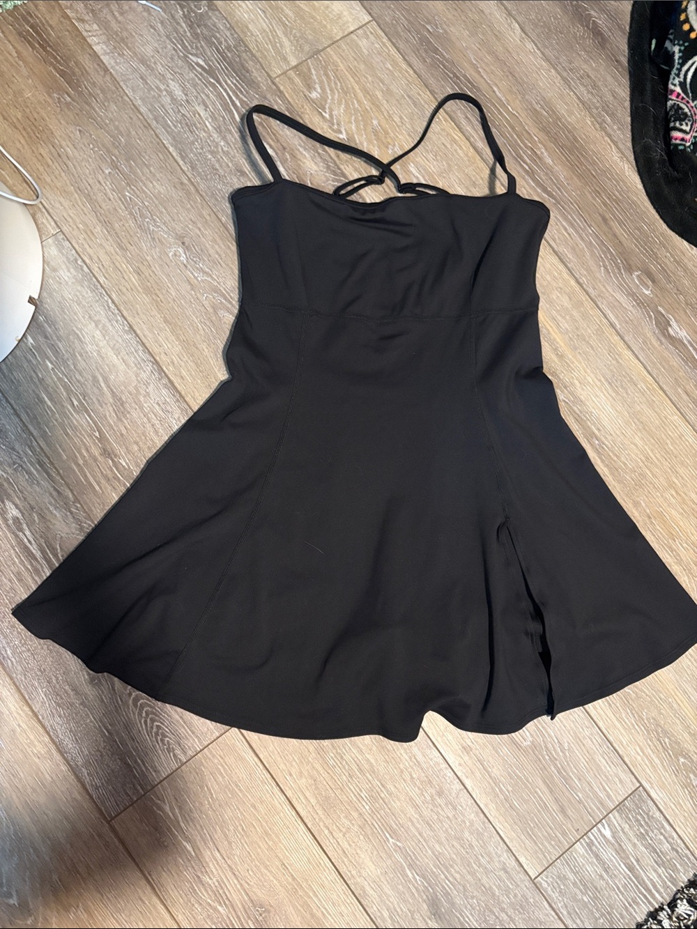 Black Strappy Fit-and-Flare Dress EUC